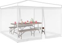 Merkloos muggennet partytent - 2 klamboe zijwanden - voor 3 x 3 m paviljoenen - wit