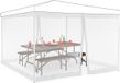 Merkloos muggennet partytent - 2 klamboe zijwanden - voor 3 x 3 m paviljoenen - wit