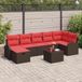 Prolenta Maison Exclusive Tuinset met 8 stukken, bruin, van polyrotan