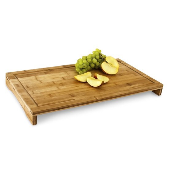 Relaxdays snijplank / afdekplaat bamboe hout - Met saprand - 52x29 cm snij plank