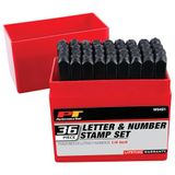 PERFORMANCE TOOL W5421 36 Stuk 1/8" Stalen Letter/Nummer Stempelen Set