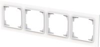 Busch-Jaeger afdekraam 4-voudig studiowit - Busch-art linear® (1724-44G)