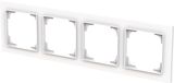Busch-Jaeger afdekraam 4-voudig studiowit - Busch-art linear® (1724-44G)