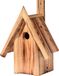 dobar 13071e Gevlamde Nestkast met Spits Dak - 25,5 x 17,5 x 33 cm - Grenen - Bruin