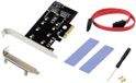 Conceptronic EMRICK 2-in-1-M.2-SSD-PCIe-Adapter SATA AHCI NVMe PCI Express kaart PCIe