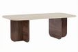 Asir Table basse Travertin, noyer 120 x 60 x 41 cm