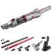 Genius Invictus One 2.0 A82124, handstofzuiger + vloerstofzuiger, 15-delig, rood, zakloos en draadloos met 13000 Pa, 2 x HEPA-filter, lithium-ion-accu, extra borstelset, 90 W, 76 decibel