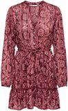 ONLY - ONLAVERY L/S SHORT DRESS WVN NOOS - Mini jurk - Vrouwen - L - Polyester - Winetasting