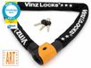 VINZ Jannu ART 3 Kettingslot - 100 cm - Zwart