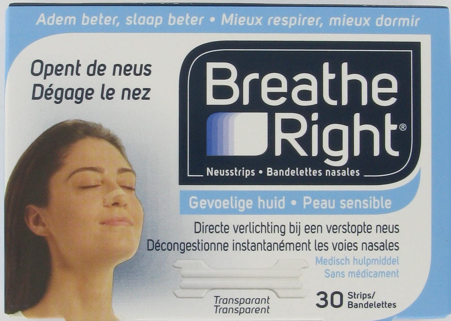 Breathe Right Neusstrips 30 stuks