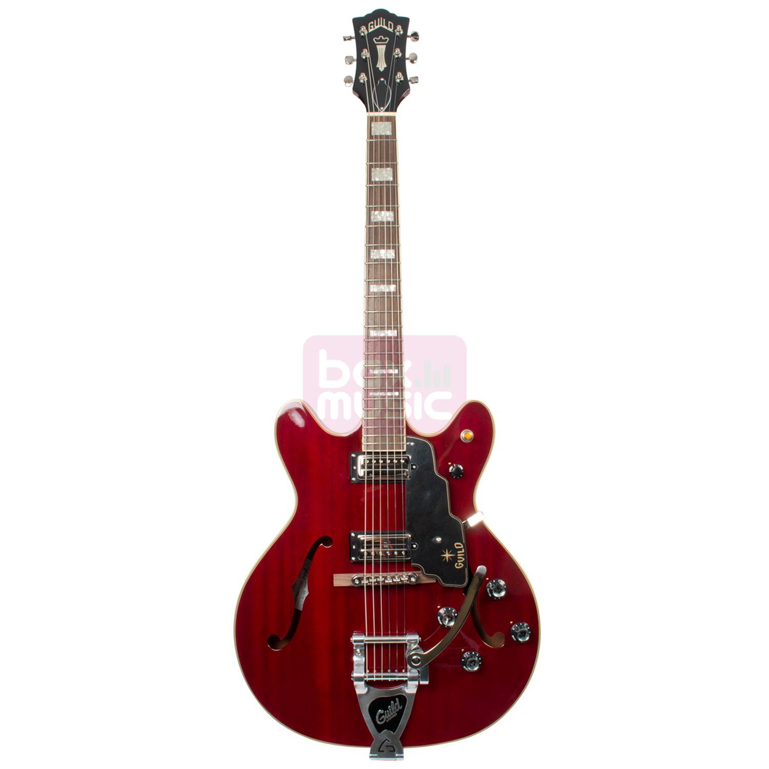 Guild Starfire V Transparent Cherry Red semi hollow body