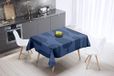 Bonamaison Tafelkleed, Anti-Mold, Sneldrogend, Waterdicht, 100% Polyester Tafellaken, Blauw, 140 x 140 Cm