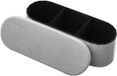 VEVOR Opvouwbare Voetenbank met Opbergruimte (Ovaal), Opvouwbare Gestoffeerde Zitkruk, Draagvermogen tot 299,37kg, 11x38x38cm, Voetenbank voor Woonkamer, Slaapkamer, Entree, Grijs