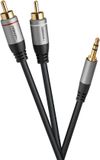 Celexon 1000015594 audio kabel 7,5 m 2 x RCA 3.5mm Zwart