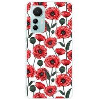 Xiaomi Mi 12 Lite Siliconen hoesje Klaprozenbloemen