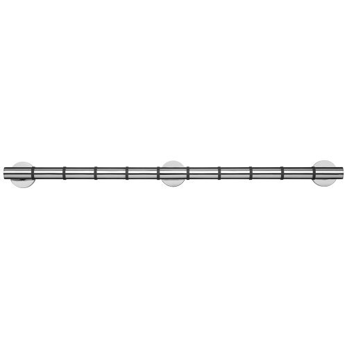 Croydex AP530841 Grijs-n-Grip Hedendaags Ontwerp Heavy Duty Staal Core Zachte Geribbelde Grip Rechte Grab Bar, 890mm, Chrome