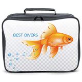 Best Divers Optische rechthoekige tas 25 x 34 x 12 cm, uniseks, volwassenen, zwart