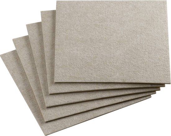 Metafranc WU0645506 Viltdoppen Vierkant, Zelfklevend Beige (l x b) 200 mm x 200 mm 1 set(s)