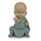 Beeldje Zen'Light Beeldje Boeddha bonzen positie Iconic - GongFu 3 - Baby Boeddha Symbolisch - Zen en Ontspannen stemming - Feng Shui Decoratie - H 13 cm