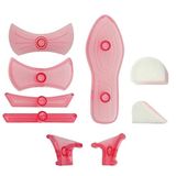 PME 106M016 Jem uitsteekvormpjes voor dames, assortiment, kunststof, ivoor, 18 x 2,5 x 28 cm, 9-delig