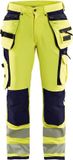 Blåkläder High Visibility Werkbroek 1997 met 4-Weg Stretch High Vis Geel/Marineblauw - Maat 100