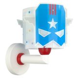 Dalber Blue Hero wandlamp met stekker, wit/blauw