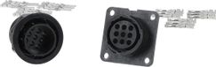 Kalitec 9-polige TT-stekker set - Wandcontactdoos en kabelconnector