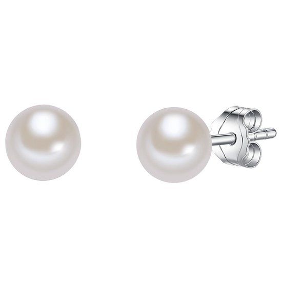 Valero Pearls Oorstekers Zilver 925 Zilveren Zoetwaterparels Dames