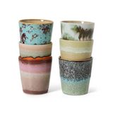 HKLIVING Koffiekopje 70s (Ø7,5 cm) (180 ml) (set van 6)