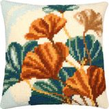Vervaco Kruissteekkussen kit Ginkobladeren 40 x 40cm