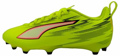 PUMA Ultra 6 Play FG/AG Jr voetbalschoenen, Yellow Alert Black Glowing Red Lime Squeeze, 33 EU