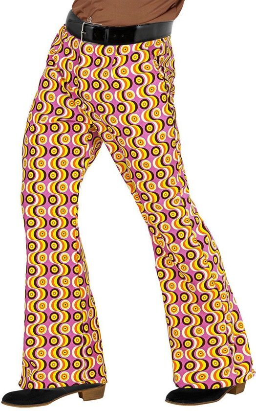 - Hippie Kostuum Groovy Gandalf 70s Heren Broek, Lps Man Large / XL Carnaval kostuum Verkleedkleding