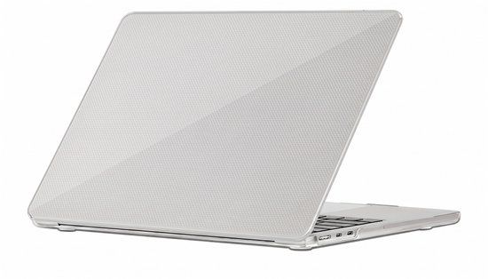 MYWAY Hoesje geschikt voor MacBook Air 15 inch - DotSkin Series Hardcase met Textuur Anti-Slip, Transparant