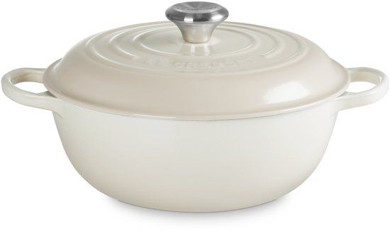 Le Creuset Gietijzeren Braadpan Marmite 22 cm/2.2 liter Meringue