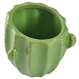 Homea 5CAP663VC houder van keramiek, groen, klein