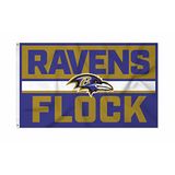 Rico Industries NFL Football Baltimore Ravens Bold 90 x 152 cm banner vlag eenzijdig - binnen of buiten - woondecoratie