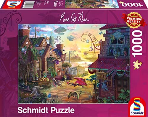 Schmidt Spiele 57584 Rose Cat Khan, drakenpost, puzzel met 1000 stukjes, normaal