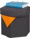 Merkloos Relaxdays Poef met opbergruimte - Opvouwbaar - Stof - 31 x 36 x 32 cm - Hocker - Donkergrijs