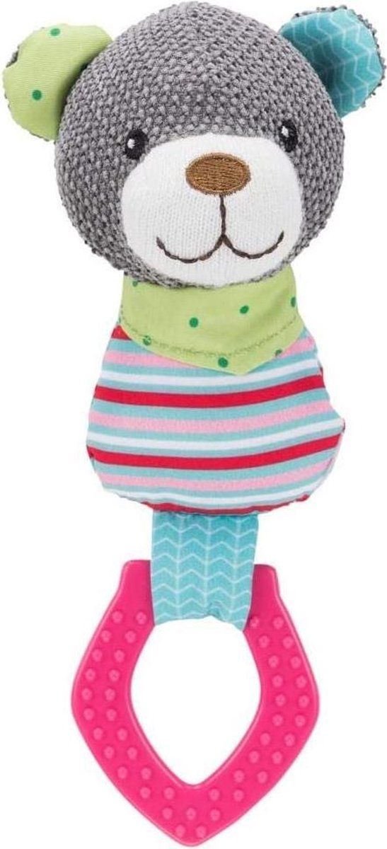 TRIXIE Junior Beer met bijtring 23 cm - grijs