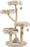 Fudajo design kraboom, 59 x 59 x 123 cm, kraboom voor katten met pluche en sisal, klimboom voor katten, kattenboom met speeltjes