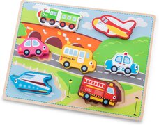 New Classic Toys - Vormenpuzzel - Chunky Tranport Puzzel