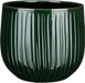Mica Decorations Pot en céramique - Vert foncé brillant/cannelé - D27 x H25 cm