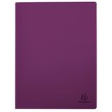 Exacompta - Réf. 85800E - 1 halfharde showmap in gerecycled PP TITANE - 60 tassen - 120 zichten - voor A4 - afm. 24 x 32 cm - 4 kleuren willekeurig aubergine, coco, zwart of turkoois