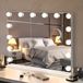Bayt Hollywood Miroir avec éclairage - Miroir de maquillage avec éclairage - Miroir avec éclairage - Dimmable - Grossissement 10x - 50x40cm - Blanc