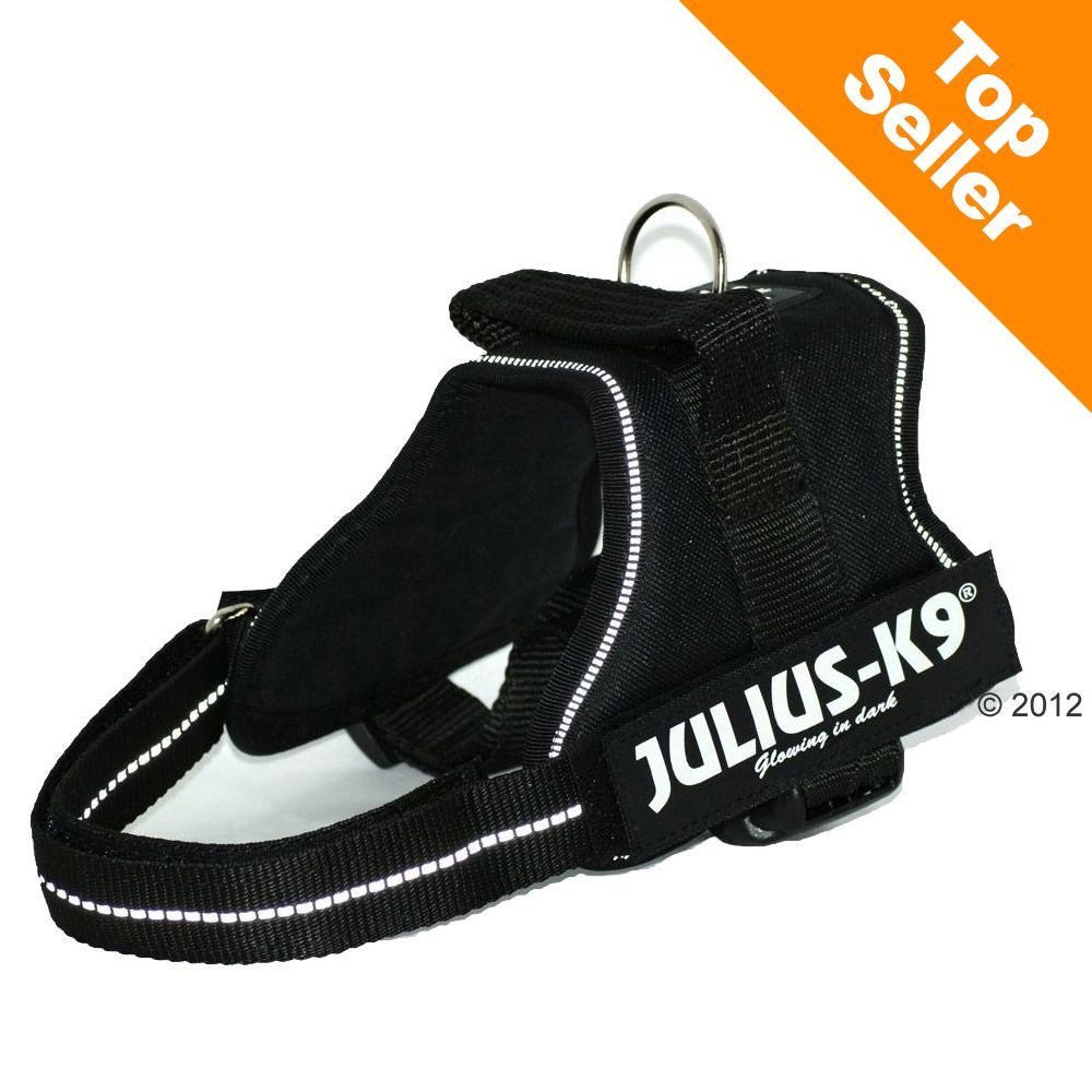JULIUS K9 Classic Hondentuig - Zwart - Maat Mini-Mini: 40 - 53 cm borstomvang