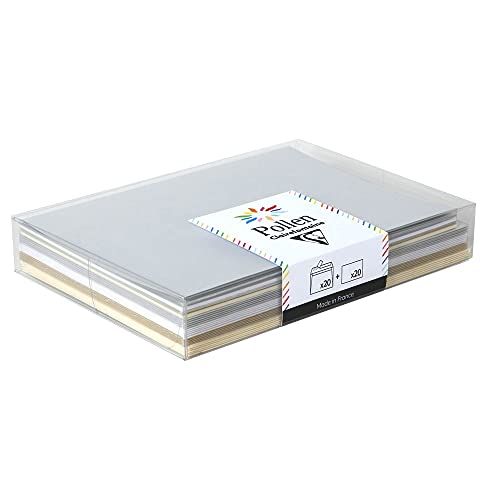 Clairefontaine 20903C - Set met 20 enveloppen C6 + 20 kaarten - Chic