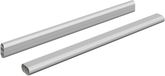 vidaXL Barre à vêtements - 2 pièces - Argent - Alliage d'aluminium