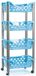 Plasticforte Trolley - keukentrolley op wieltjes - 4-laags - turquoise - kunststof - 40 x 88 cm