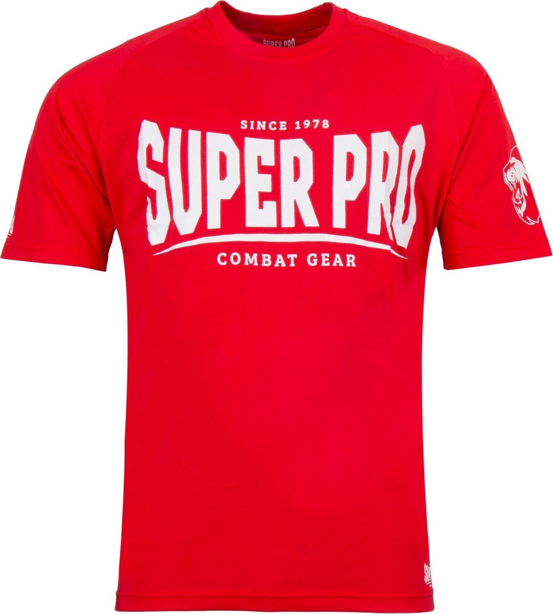 Super Pro T Shirt rood/wit heren