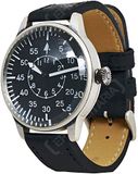 Mil-Tec Retro Mechanische pilotenklok dial, zwart., Eén maat, Riem